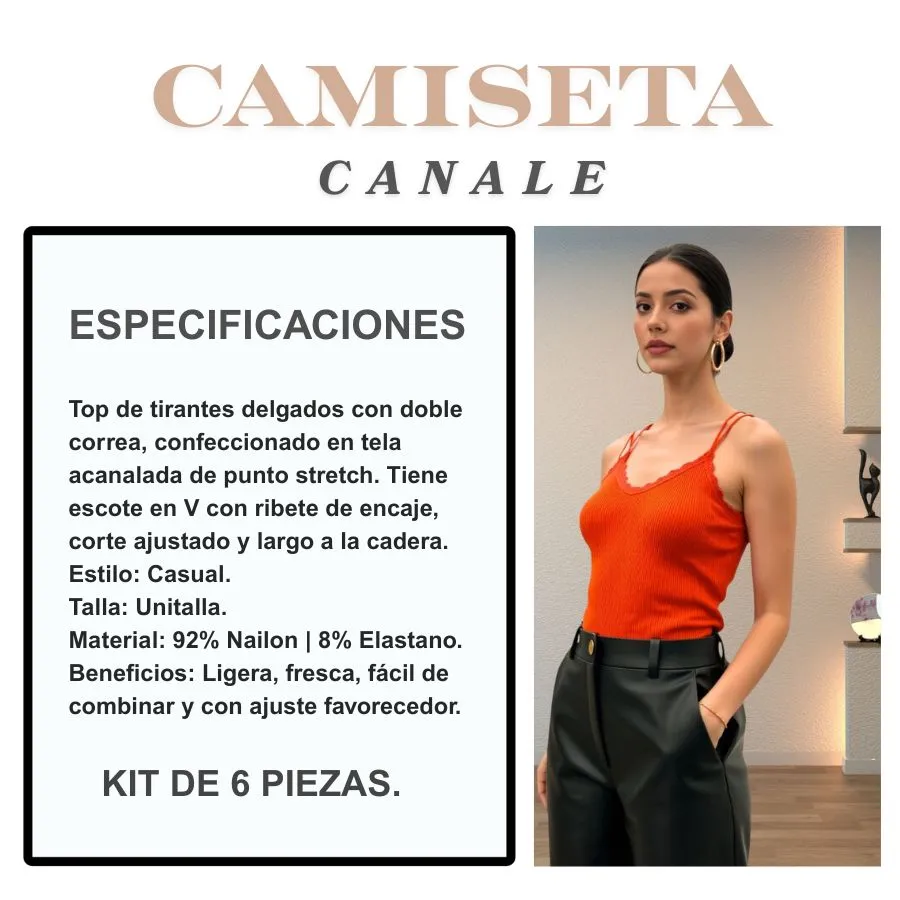 TR3.0 blusa de tirantes kit 6 4370